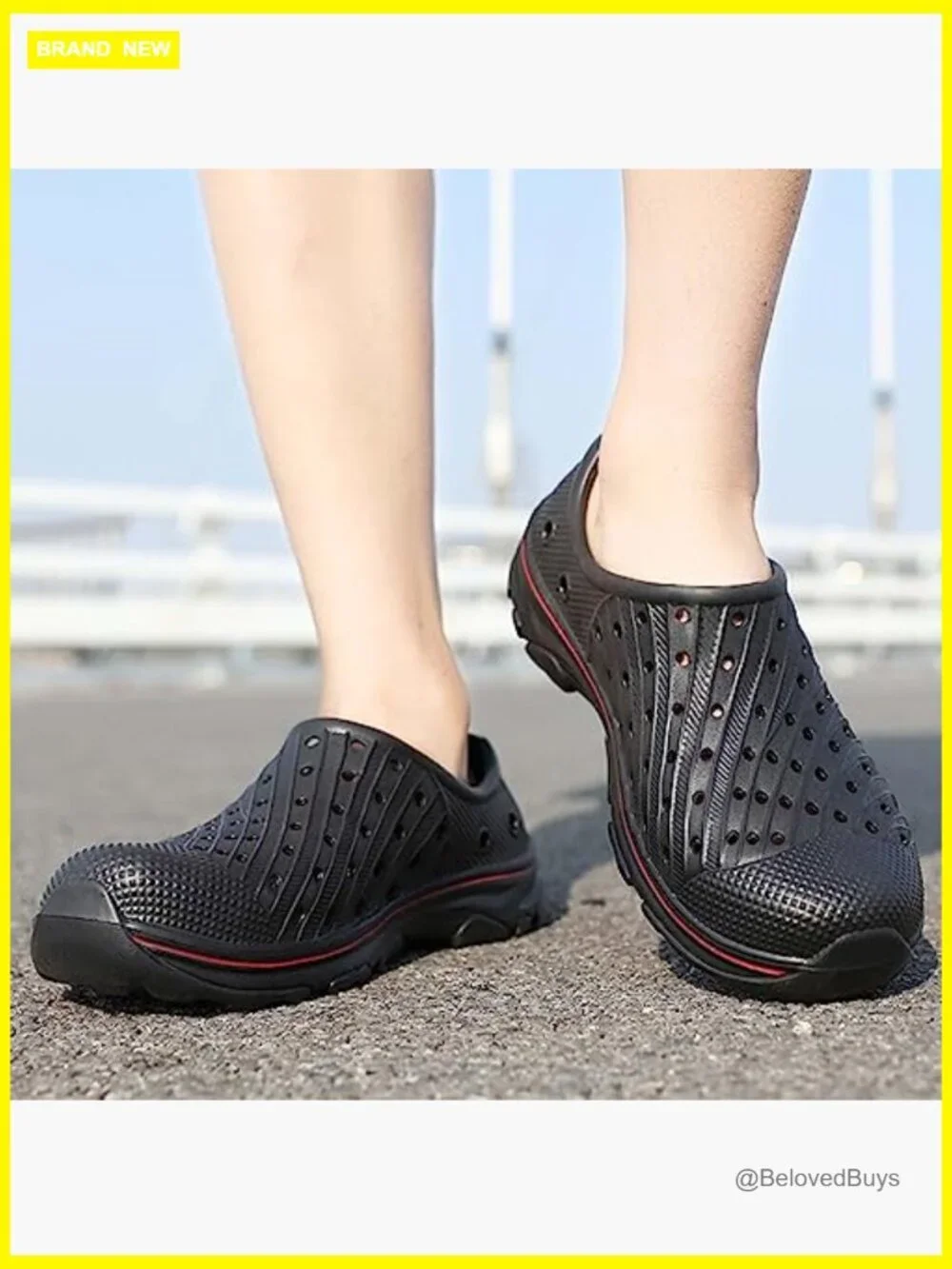 Men's Garden Clogs Shoes Breathable Slip On Soft Rubber Sandals Beach EVA Water